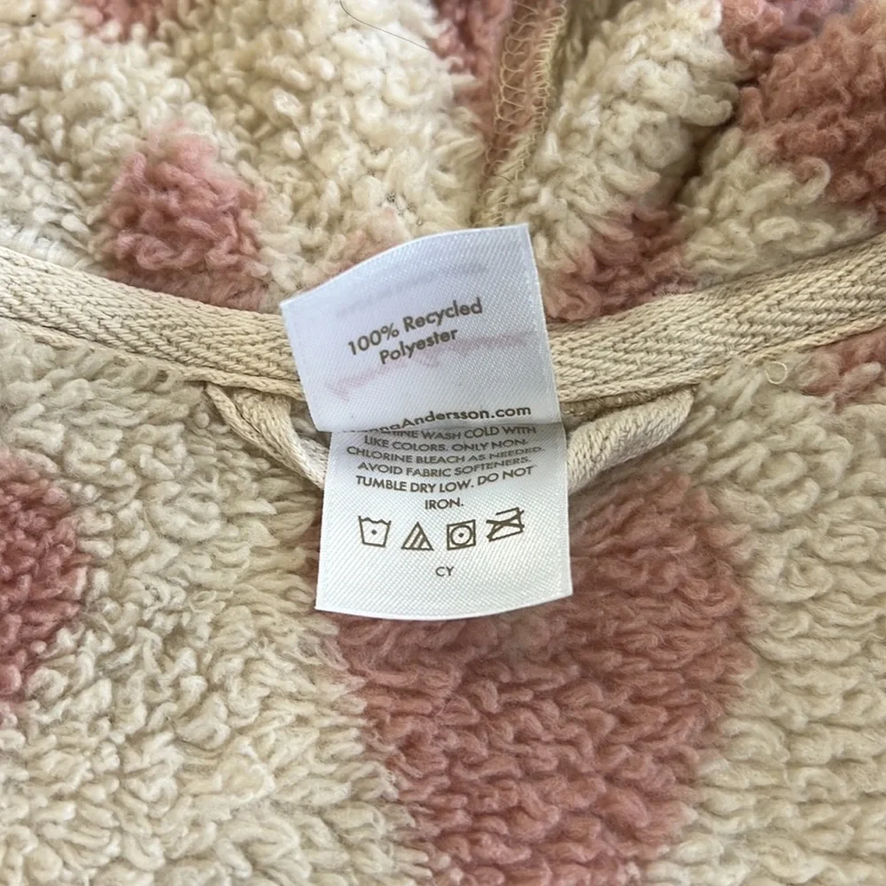 Hanna andersson heart marshmallow fleece jacket
